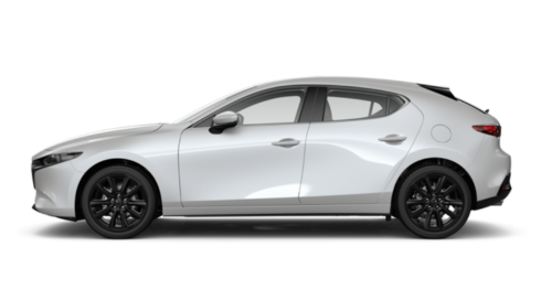 MAZDA 3 HATCHBACK IN SNOWFLAKE WHITE PEARL MICA (FWD)